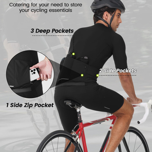 Professional Short Sleeve <b>Cycling</b> Jersey HighQuality Fabric Protection With Secure Pockets Bicycle Training And Riding Jersey - Product Image 4