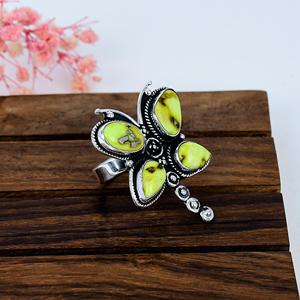 Anillo de Turquesa Palomino, Plata de Ley 925, Joyería Boho del Suroeste Inspirada en la Naturaleza, Regalo para Ella - Product Image 3