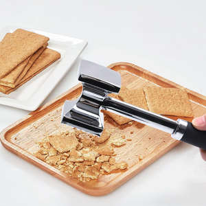 Marteau à viande double face en acier Bold Blossom, attendrisseur de steak écologique antiadhésif, grand outil de cuisine en stock - Product Image 6