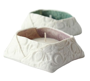 New Design Table Top Custom Shaped Elegant Candle <b>Jar</b> Top Selling With White Washed Finish Home Decor - Product Image 1