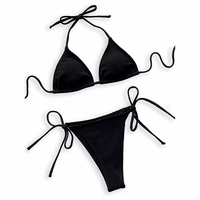 Ensemble de bikini deux pièces pour filles avec imprimé, bas échancré, matière Spandex/Polyester, maillot de bain de haute qualité du Pakistan