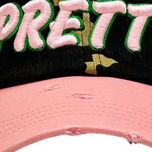 Gorra de Béisbol Camuflada y Rosa con Diseño de Letras Bordadas en Rosa, Ajustable, de Algodón, Informal, para Exteriores - Product Image 4