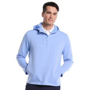 Sweat-shirt à capuche personnalisé pour homme avec col montant zippé 1/4, en molleton polyester-coton, motif imprimé, idéal pour le jogging d'automne - Product Image 3