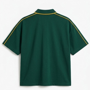 Polo de hombre al por mayor con hombros caídos, ribete en contraste personalizado, estilo oversize - Product Image 4