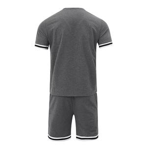 Ensemble T-shirt et short en coton pour homme de qualité supérieure, vêtements décontractés pour l'été, coupe confortable, personnalisation OEM pour la vente en gros - Product Image 2