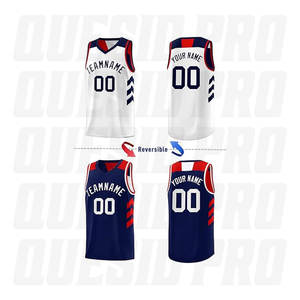 Maillot de basket-ball de qualité supérieure, vêtements de sport, sur mesure, best-seller, taille plus, manches courtes, réversible - Product Image 2