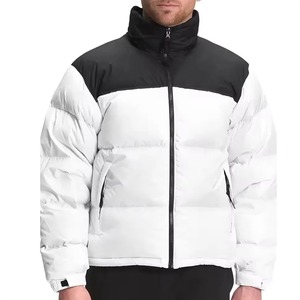 Wholesale Custom OEM Printed Solid Coated Cotton <b>Liner</b> Zipper Front Puffer Jacket For Men Casual Winter Men Jacket - Product Image 2