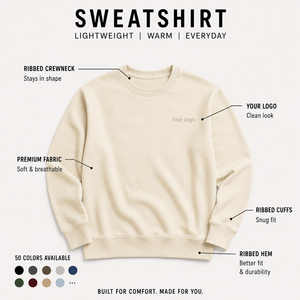 เสื้อสเวตเชิ้ตคอกลมแบบยูนิเซ็กซ์ ผ้าฟลีซ ทรงปกติ ถักทอแบบพูลโอเวอร์ สวมใส่สบายๆ สำหรับฤดูหนาว พิมพ์ลายได้ตามต้องการ เป็นมิตรกับสิ่งแวดล้อม ระบายอากาศได้ดี - Product Image 6