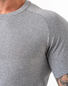 Camiseta Deportiva de Compresión de Manga Corta para Hombre, 100% Poliéster, Transpirable, de Secado Rápido, Diseño Sólido, MOQ Bajo, 160 g - Product Image 4