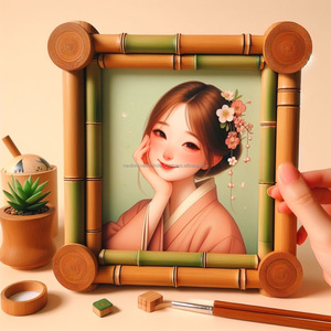 La decoración del hogar familiar más vendida, elegantes marcos de fotos de madera y bambú en varios tamaños y colores - Product Image 2