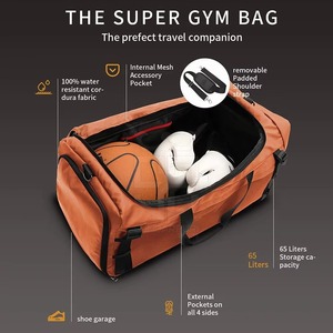 Venta Directa de Fábrica, Bolsa de Gimnasio Plegable, Nuevo Estilo, Calidad Premium, Ligera, para Unisex - Product Image 3
