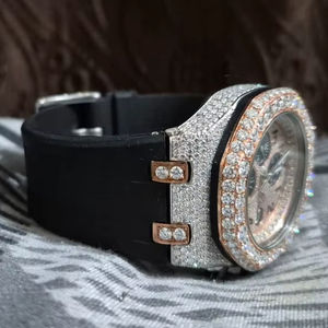 Haute Vente En Vrac Acheter Hip Hop Fine En Acier Inoxydable Montre À Quartz Naturel Baguette En Cuir Verre Pointeur Cadran - Product Image 1