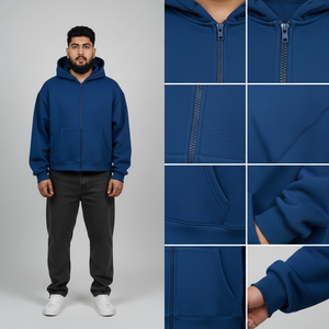 เสื้อฮู้ดดี้ผู้ชายสั่งทำพิเศษ ผ้าฝ้าย 100% หนานุ่ม คุณภาพหรูหรา พิมพ์ลายพัฟฟ์ ทรงโอเวอร์ไซส์ สไตล์สตรีทแวร์ - Product Image 4