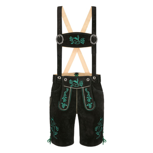 Tenue de festival, Lederhosen bavaroises pour hommes, shorts en cuir ciré de couleur claire pour l'Oktoberfest, tenue traditionnelle allemande, vintage, sur mesure - Product Image 3