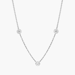 Illusion Lab-Grown Diamond <b>Necklace</b> In White Gold - Product Image 5