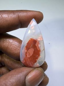 Cabochon en Agate Coton Naturel de Haute Qualité, Pierre Précieuse en Vrac pour la Fabrication de Bijoux - Product Image 4