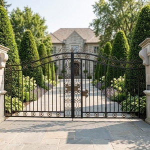 Porte extérieure à double battant KHP - Fer forgé durable, plaqué zinc, montage facile, utilisation en extérieur - Product Image 4