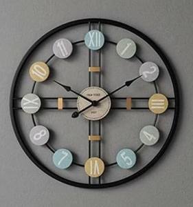 Meilleure Vente Horloge Murale en Fer Noir Nouvelle Arrivée Décoration Murale pour Salon Salle à Manger Grande Horloge Murale Métallique - Product Image 3