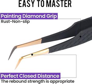 Pince à épiler en acier inoxydable pour le style professionnel des cils, outil de précision léger pour les applications d'extension de cils - Product Image 4