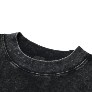 Camiseta de Manga Larga para Hombre, Estilo Urbano, Lavado Ácido, Corte Holgado, Material de Algodón Suave y Transpirable - Product Image 3