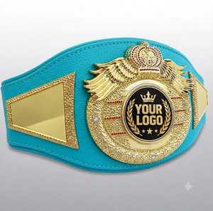 Ceinture de championnat unisexe personnalisée en cuir premium respirant, bicolore plaqué, pour événements sportifs de prestige - Product Image 2