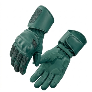 Gants de moto en cuir véritable respirants pour l'été, compatibles avec les écrans tactiles, protection des poings et des paumes, pour hommes, course et motocross - Product Image 4