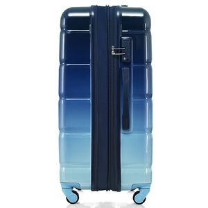 Set portabagagli USB da 20 pollici con supporto per portabicchieri blu gradiente certificato compagnia aerea con ruote a Spinner a guscio rigido ABS + PC - Product Image 4