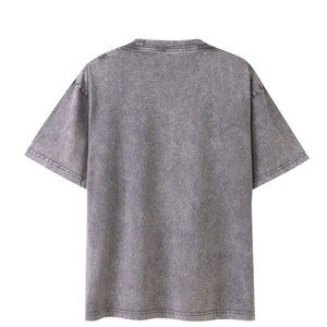Camisetas de algodón 100% de la mejor calidad, estilo nuevo, corte holgado para hombre, con lavado ácido, logotipo personalizado impreso, ropa de verano, camiseta con lavado ácido para hombre - Product Image 2