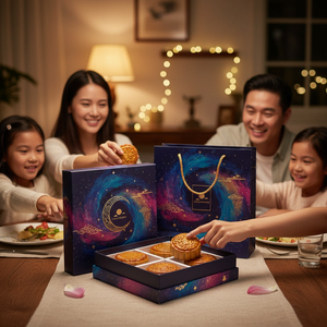 Boîte personnalisée avec impression sur mesure pour l'emballage de gâteaux de lune du Festival de la Mi-Automne, avec tiroir et insert personnalisé - Product Image 4