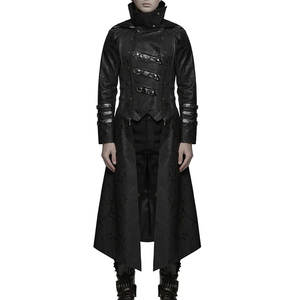 Impresionante Gabardina Larga Gótica para Hombre, Chaqueta Punk con Capucha, Estilo Steampunk de Cuero Sintético Negro, Estilo Escorpión - Product Image 4