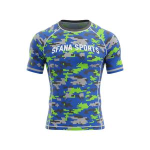 High Quality Unisex <b>BJJ</b> MMA <b>Rash</b> <b>Guard</b> Shorts Set Compression Fit Quick Dry Stretch Durable UPF50+ 220g Training Gear - Product Image 1