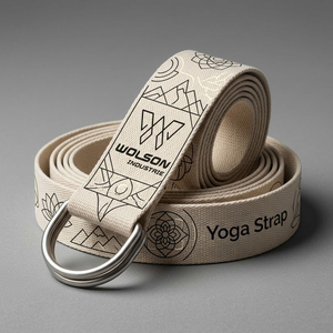 Lightweight Yoga <b>Strap</b> <b>Adjustable</b> Stretch Fitness Workout Exercise Training Accessory for Flexibility Improvement and Support. - Product Image 4