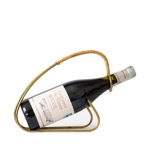 Durable Iron Bottle Holder For Loft Style Homes Adding Bold <b>Metal</b> Accent And Functional Storage Single <b>Wine</b> Bottle Holder - Product Image 1
