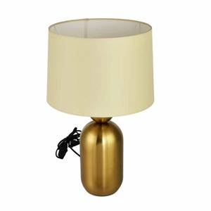 KS International <b>Gold</b> Electroplated Metal <b>Table</b> Lamp <b>Bedside</b> Floor Lamp White Shade Custom Branded for Hotel Home Decoration - Product Image 1