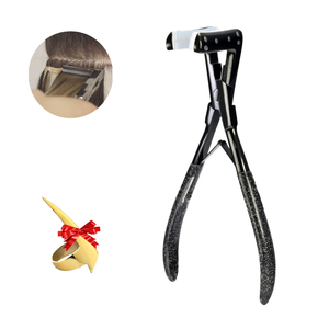 Herramienta para el cabello, alicates tipo L, micro anillos, cuentas de silicona de colores, alicates profesionales de acero inoxidable para extensiones de cabello y trenzas. - Product Image 6