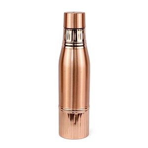 Botella de Agua de Cobre de Calidad Increíble con Tapa, Portátil, para Viajes, Diseño Moderno - Product Image 2