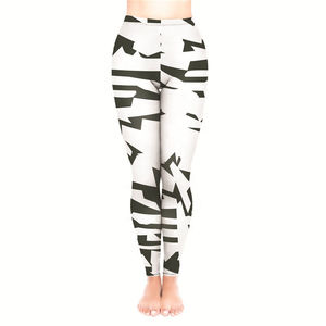Leggings taille mi-haute VYRRA INTERNATIONAL respirants en Spandex/Polyester tricoté, longueur intégrale, avec logo lettre uni, pour femme - Product Image 1