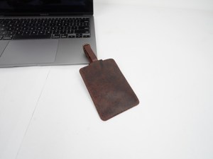 Genuine Leather Luggage <b>Tags</b> With Privacy Flap Luxury <b>Suitcase</b> Labels Custom Travel Bag <b>Tags</b> Manufacturer LMP-0165 - Product Image 3