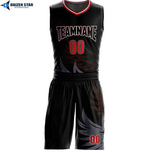 Custom Basketball Jersey Set Black Pink V-Neck Sleeveless Heat-Transfer Printed Polyester Mesh Moisture Wicking Quick Dry - Product Image 5