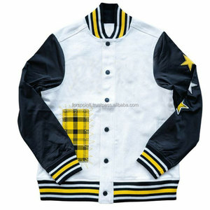 Logo personnalisé broderie collège Baseball uniforme Letterman Sport sweats à capuche hommes veste universitaire poignets côtelés décolleté ourlet - Product Image 2