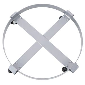 Chariot à fûts robuste en acier (4 pièces) pour fûts de 55 gallons, avec 4 roues pivotantes à frein pour le déplacement de fûts - Product Image 2