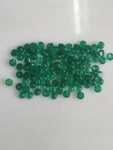 Onyx vert naturel, cabochon rond de 4,5 mm, pierre précieuse de qualité supérieure, en vrac, pour la fabrication de bijoux - Product Image 2