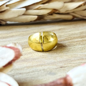 Latest Design Minimalist Geometric <b>Ring</b> Boho Brass <b>Rings</b> Women 18k Gold Plated <b>Dome</b> Statement Style Band for Wholesale/OEM/ODM - Product Image 1