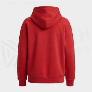 Haut à capuche oversize en coton uni pour femme, à épaules tombantes, manches longues, personnalisable avec broderie ou impression, modèle vierge - Product Image 2