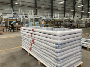 Instalaciones de Biotech y apertura de pared de taller 1500*2100mm Puerta abatible doble de acero con panal de aluminio - Product Image 5