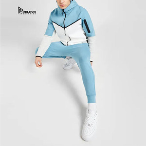 Ensemble de survêtement pour homme, jogging et course à pied, personnalisé, confortable et de haute qualité, avec sweat à capuche zippé, deux pièces, pour garçons - Product Image 5