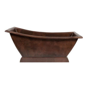 Bañera independiente de cobre martillado con acabado en bronce aceitado, bañera de lujo hecha a mano para baños - Product Image 3