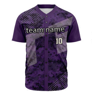 Maillot de baseball 2026 à séchage rapide et respirant, chemise de baseball/softball boutonnée pour garçons et unisexe - Product Image 5