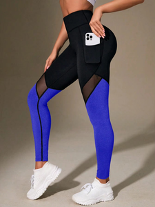 Leggings Deportivos de Cintura Alta con Bolsillos, Ropa Deportiva Transpirable de Malla para Yoga, Fabricación Personalizada OEM - Product Image 5