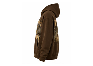 Sudadera con capucha unisex de alta calidad con cremallera y estampado directo de tinta blanca, diseño exclusivo Mixed EMOTION - Product Image 3